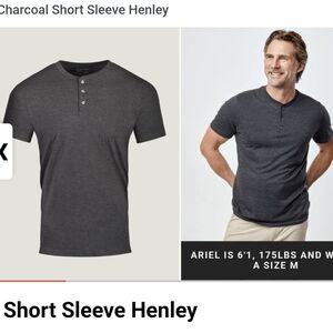 Fresh Clean Tees Short Sleeve Henley- M